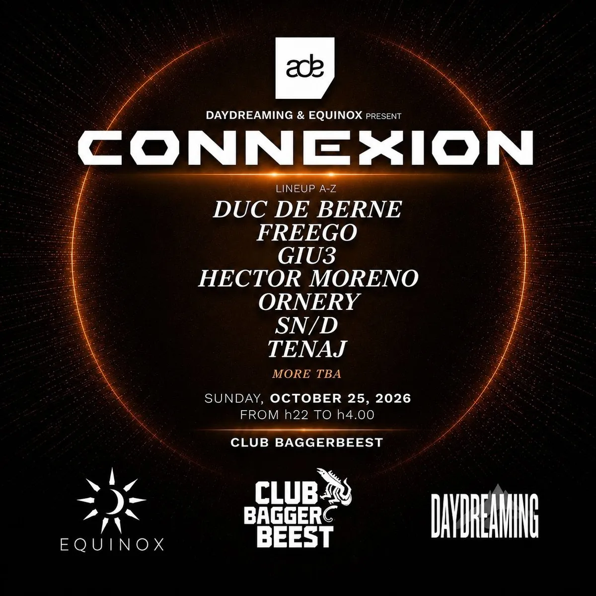 DAYDREAMING & EQUINOX PRESENT CONNEXION // ADE at Bar Baggerbeest