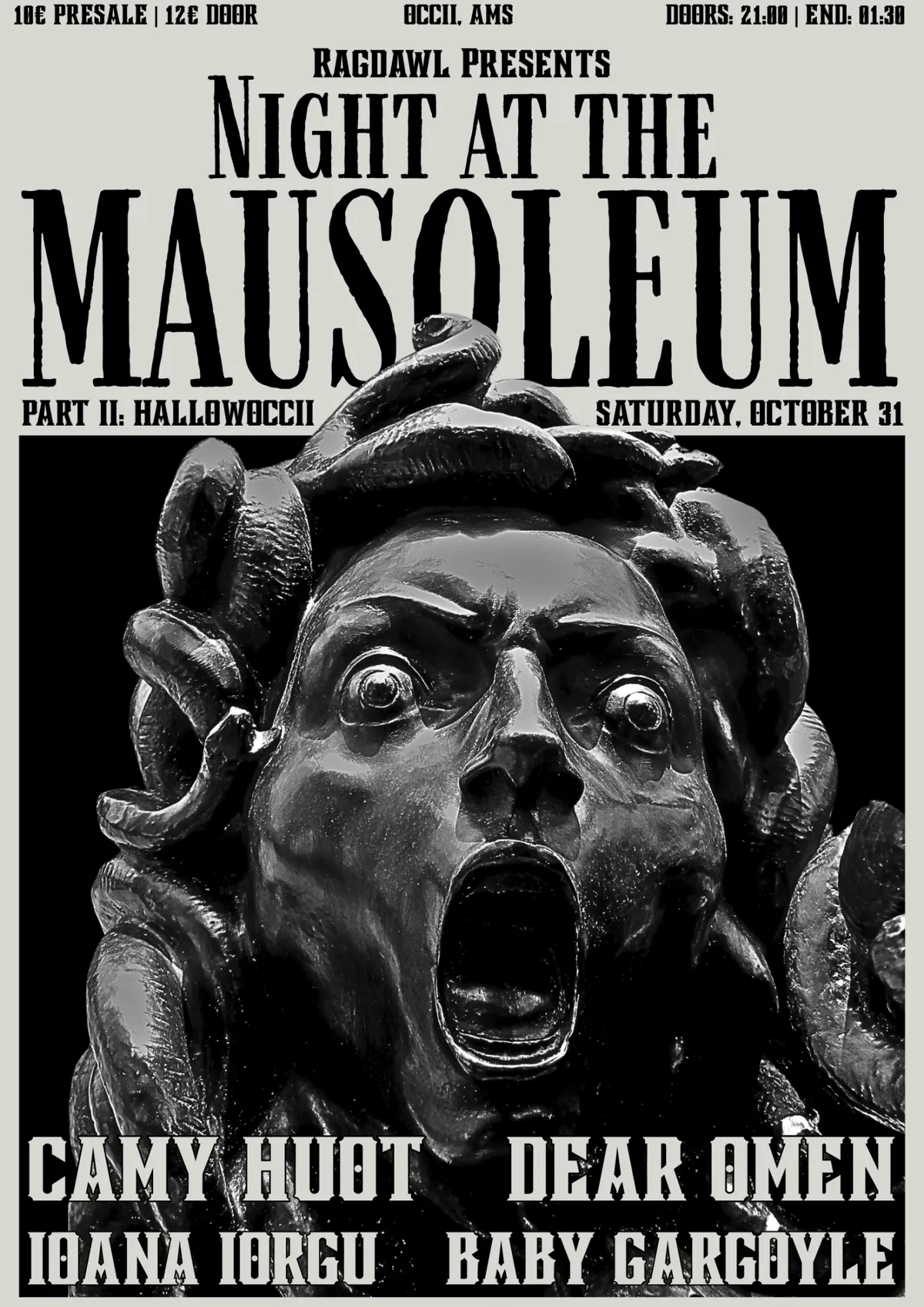 Night at the Mausoleum Part II: HallowOCCII w/ Dear Omen, Camy Huot, baby Gargoyle & Ioana Iorgu at OCCII