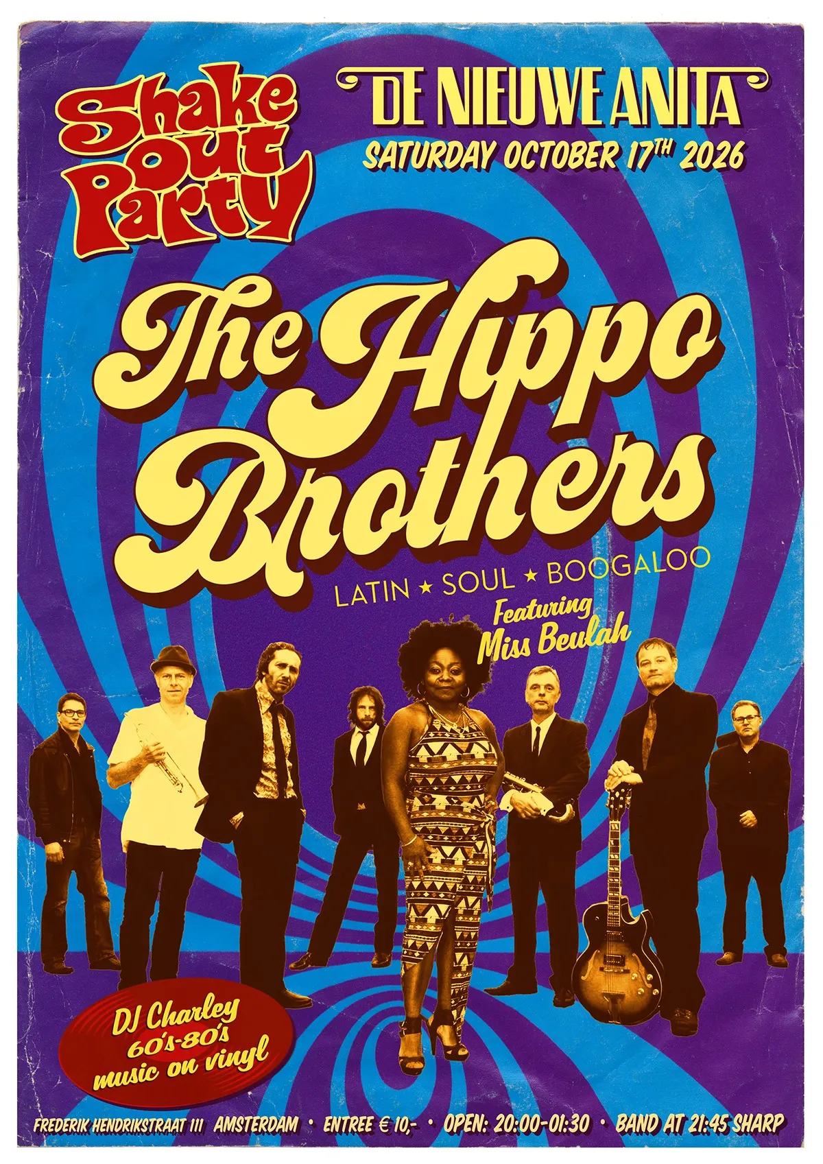 SHAKE-OUT Party: LIVE: Hippo Brothers feat. Miss Beulah at De Nieuwe Anita