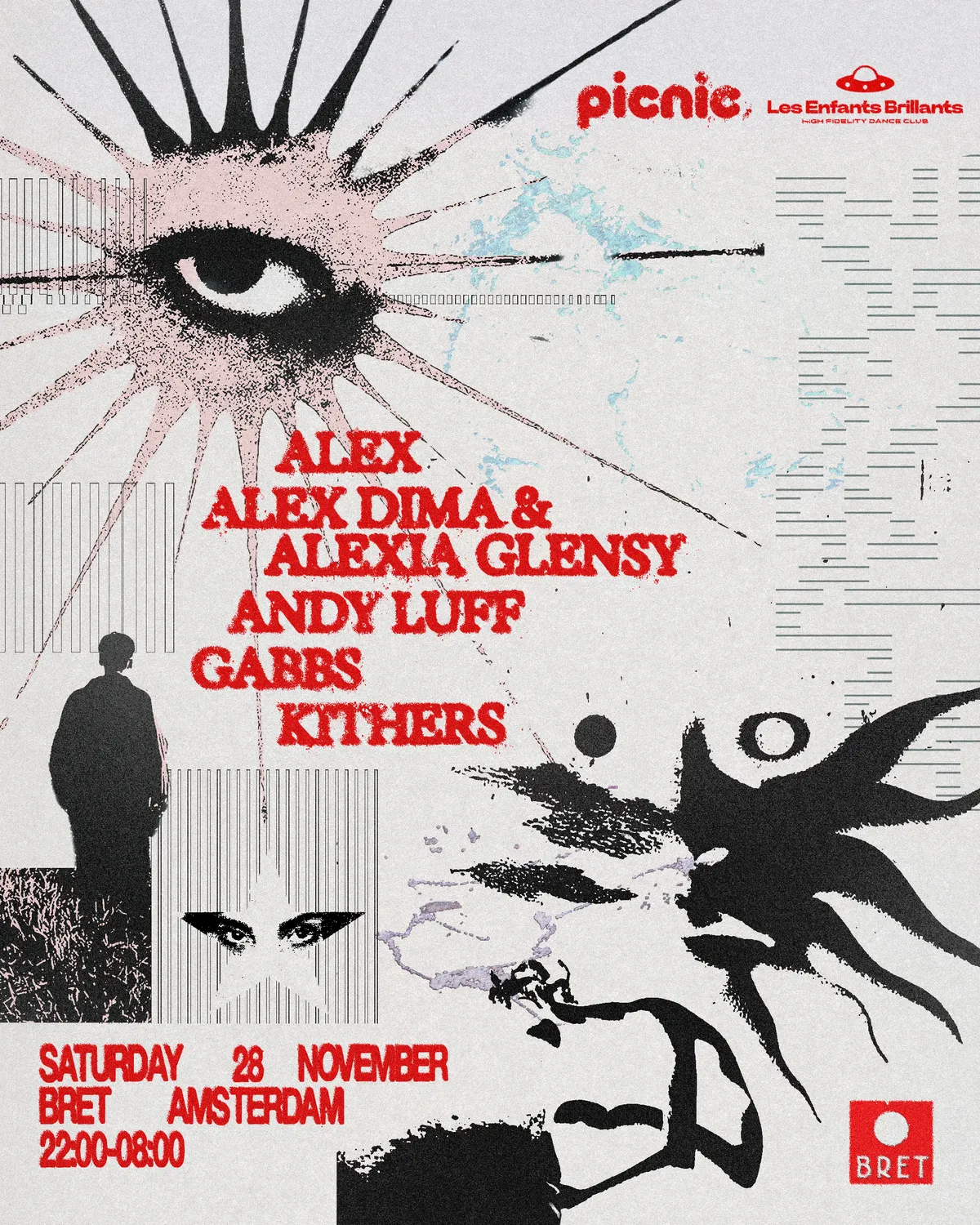 PICNIC X LES ENFANTS BRILLIANTS - ALEX, ALEX DIMA, ALEXIA GLENSY, ANDY LUFF, GABBS & KITHERS at BRET