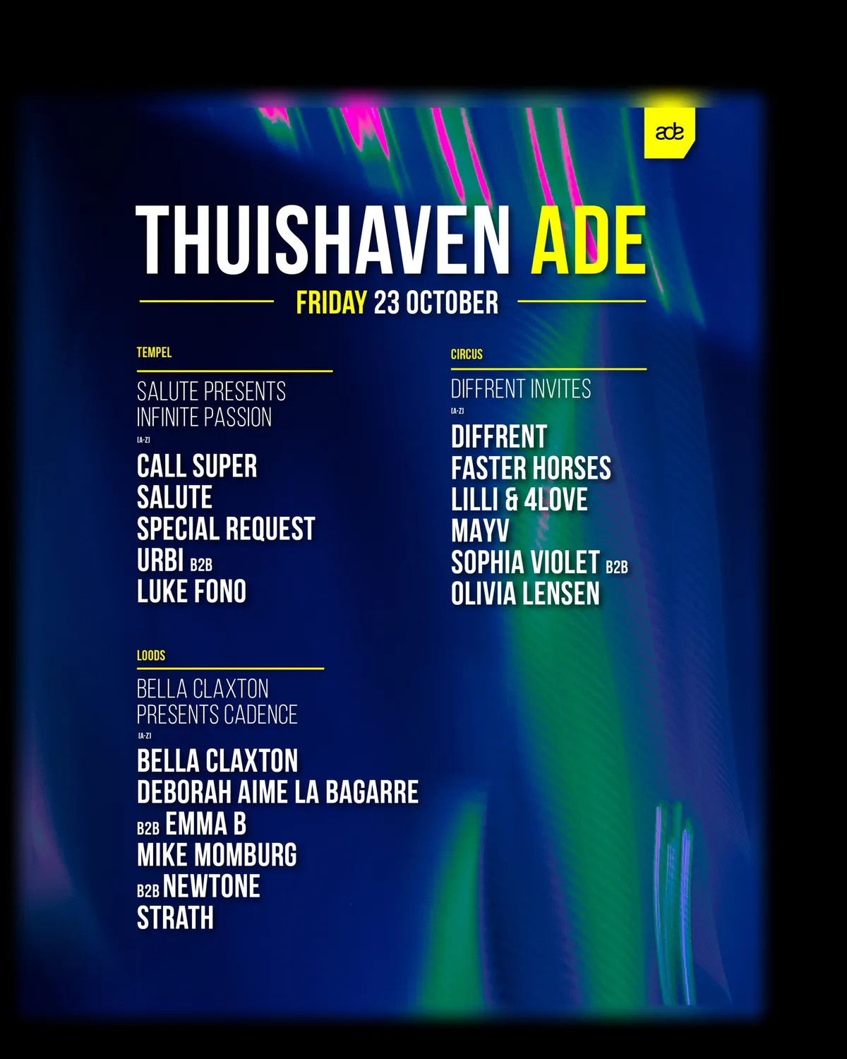 Friday Day w/ Salute / Diffrent & Bella Claxton at Thuishaven
