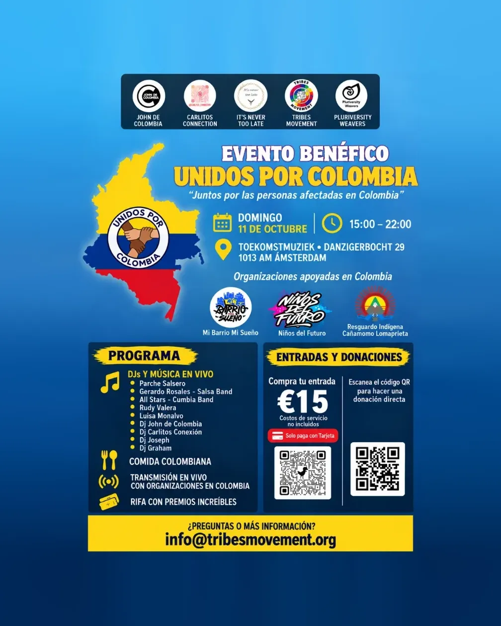 Benefit Event: Unidos Por Colombia at Toekomstmuziek