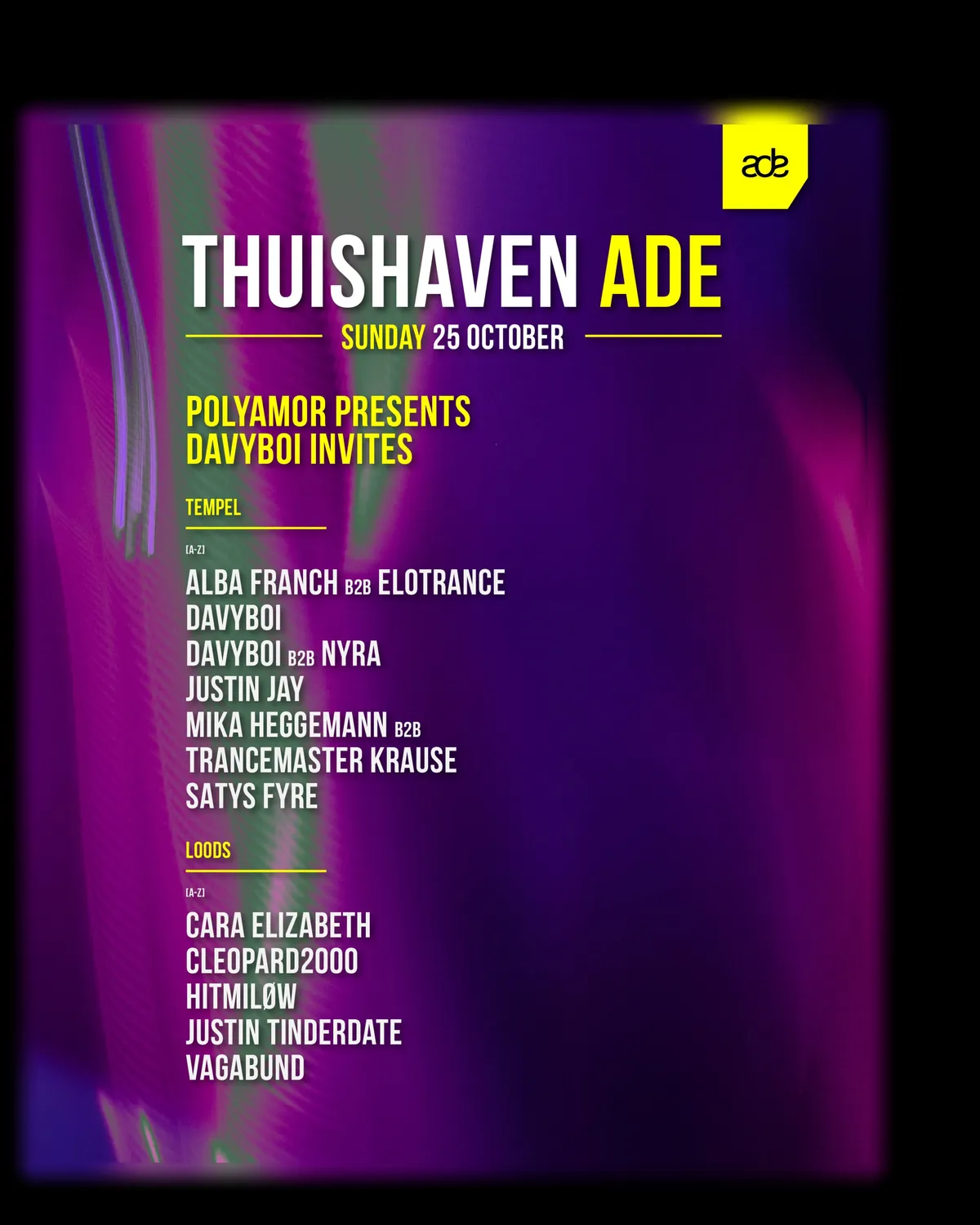 Sunday w/ Polyamor presents Davyboi invites at Thuishaven