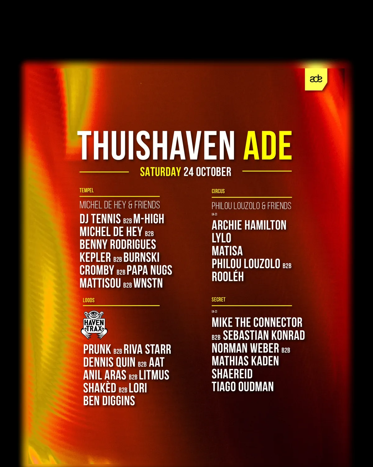 Saturday day w/ Michel de Hey / Philou Louzolo & more at Thuishaven