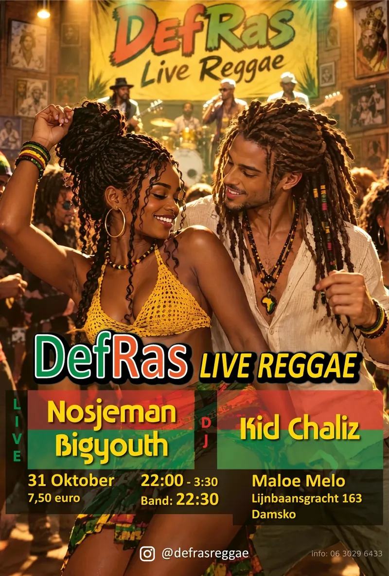 DefRas Reggae Halloween party at Maloe Melo