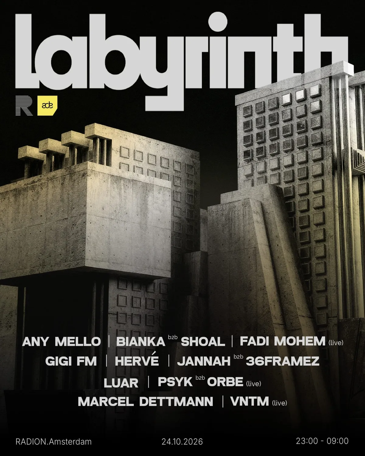 LABYRINTH 1 YEAR ANNIVERSARY – ADE at Radion