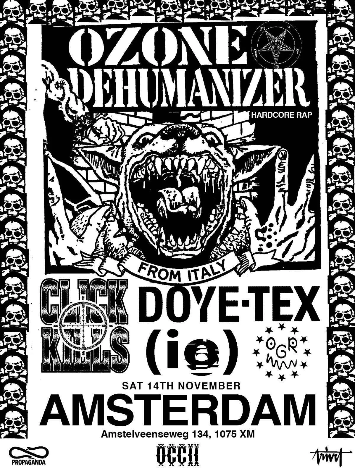 NFH w/ ARDA (IO) + OZONE DEHUMANIZER (IT) + CLICK & DOYE (IT) + OGR at OCCII