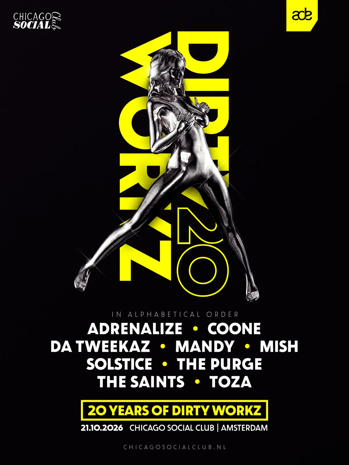 Dirty Workz 20 Years ADE at Chicago Social Club